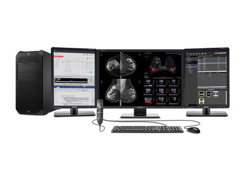 Compleet mammografie leesstation | Barco 12MP Kleur | HP Z4 G5 werkstation | Dicteren Microfoon | Werklijst monitoren (12130Z4G5)