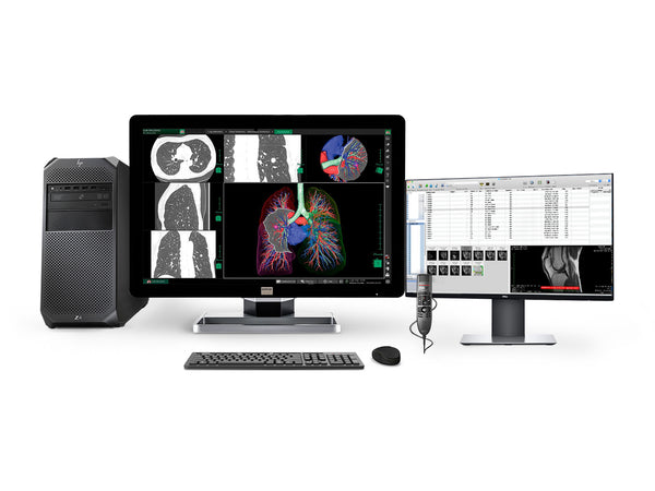 Complete PACS General Radiology Station | Barco Coronis MDCC-6330 6MP Color LED Display | HP Workstation | Dictation Mic | Worklist Monitor (6330Z4R)