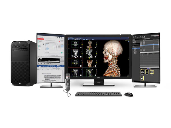 Complete PACS General Radiology Station | Barco Coronis MDCC-6530 6MP Color LED Display | HP Z4 G5 Workstation | Dictation Mic | Worklist Monitor (6530Z4G5)