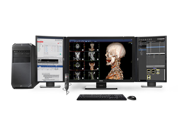 Complete PACS General Radiology Station | Barco Coronis MDCC-6530 6MP Color LED Display | HP Workstation | Dictation Mic | Worklist Monitor (6530Z4R)