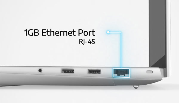 Güvenli ve hızlı kablolu bağlantılar için yerleşik ethernet bağlantı noktası