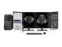 Stazione di lettura della mammografia completa | Barco MDNG-5221 5MP Monitor a LED in scala di grigi | HP Workstation | Dictation MIC | Monitor della lista di lavoro (QNG5221Z4R)