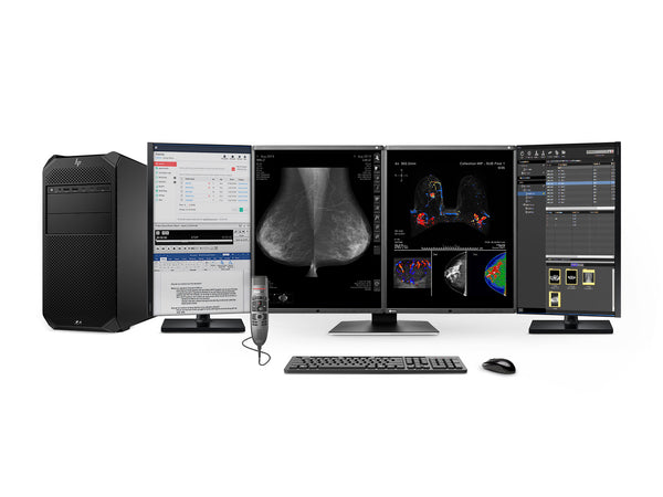 Complete Mammography Reading Station | Eizo Radiforce RX560 5MP Color Mammography Monitors | HP Z4 G5 Workstation | Dictation Mic | Worklist Monitors (RX560Z4G5)