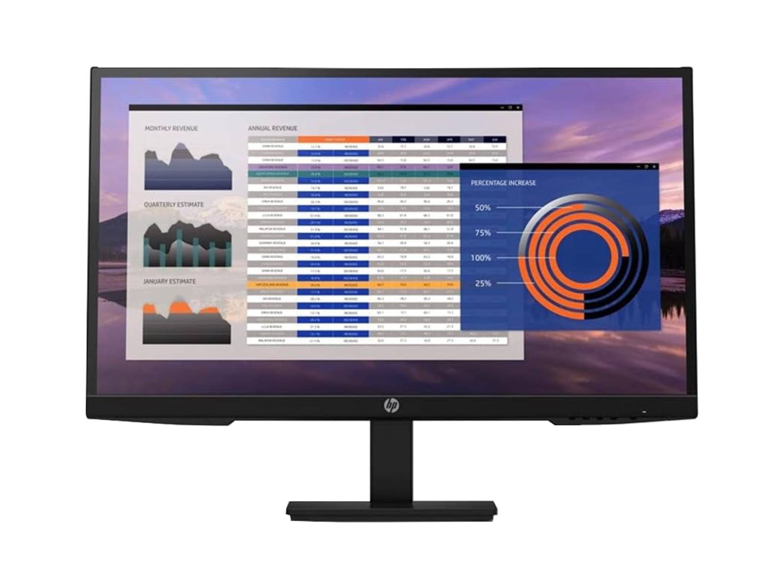 Moniteur LCD couleur HP P27h G4 27" Full HD 1920 x 1080 (737K9AA)