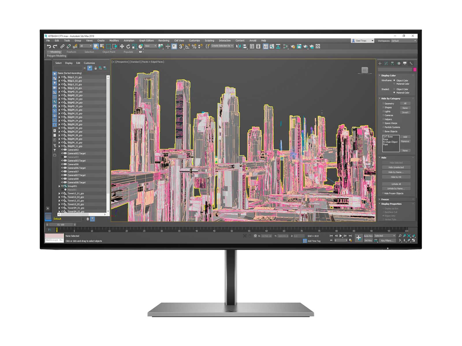 HP Z27u G3 27" QHD 2560 x 1440 QHD LED Display Monitor (1B9X2AA#ABA)