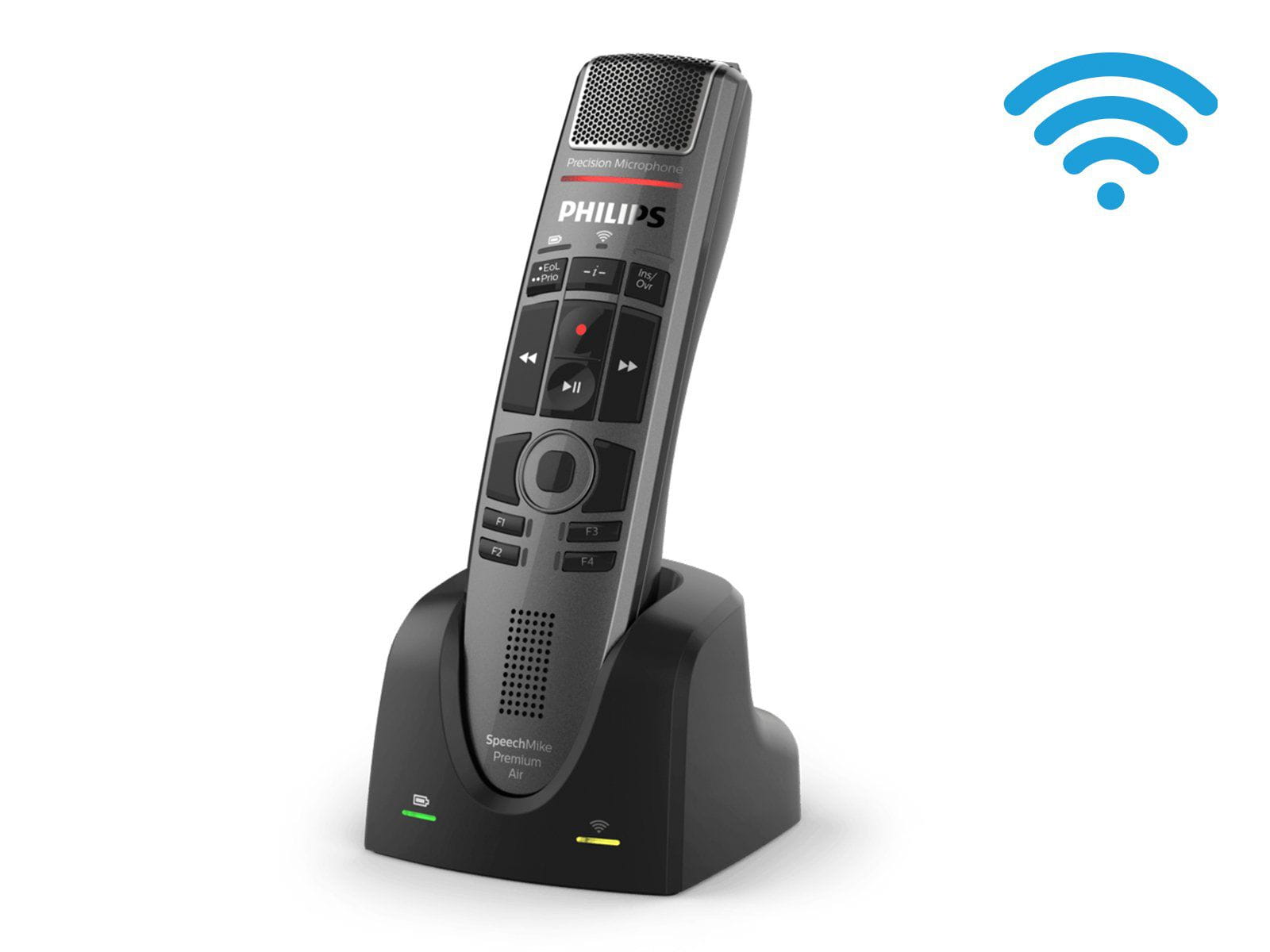 Philips SpeechMike Premium Air Wireless Push Button Dictation Microphone (SMP4000) Monitors.com 