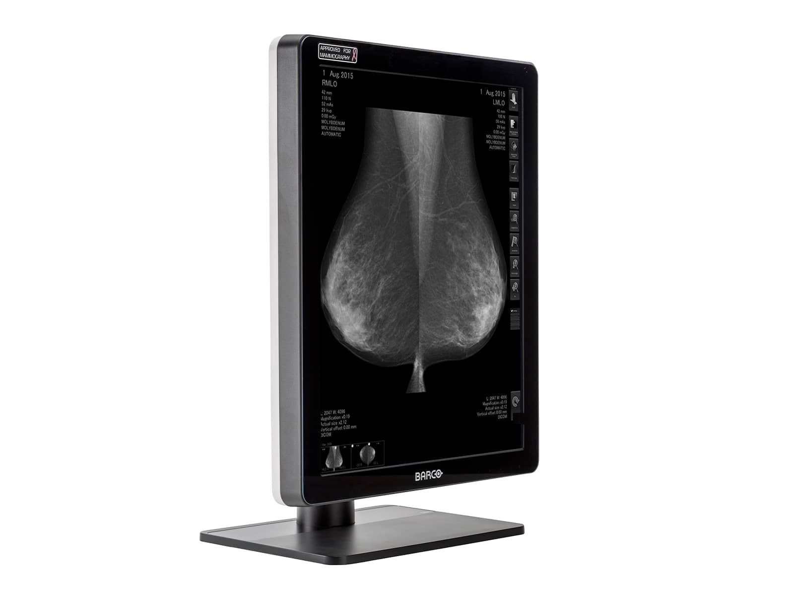 Barco Coronis MDCG-5221 5MP 21" Grayscale LED Mammo 3D-DBT Breast Imaging Display (K9301541A) Monitors.com 